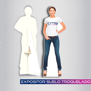 Expositor de suelo troquelado con peanas