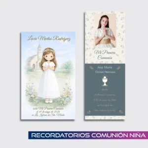 Recordatorios Comunión Niña