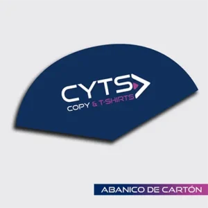 Abanico de cartón personalizado con impresión corporativa