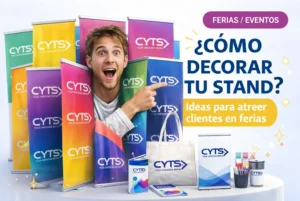 cómo decorar un stand en ferias con objetos personalizados